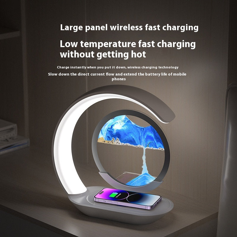 Wireless Charger Sand Art LED Night Light