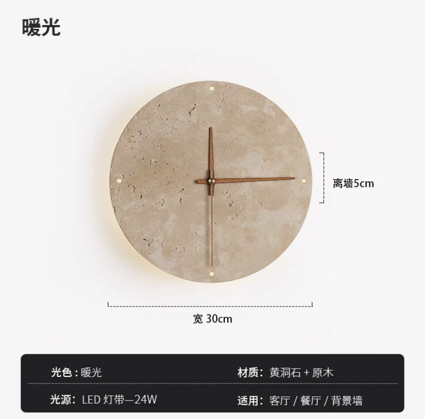 Wabi-Sabi Yellow Stone Wall Lamp for Bedroom Decor