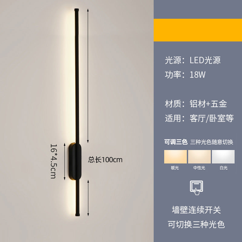 Minimalist Linear Wall Light for Bedroom and Living Room