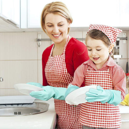 Magic Silicone Dishwashing Gloves with Scrubber