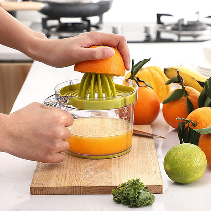 Manual Citrus Juicer with Measuring Cup and Grater