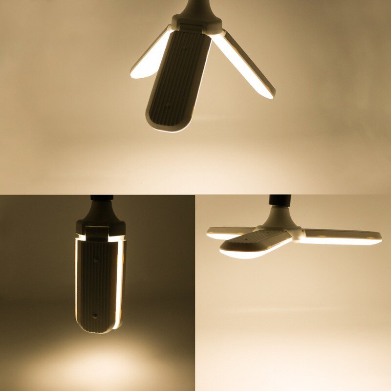 LED Folding Garage Light with Sensor and Bulb Design