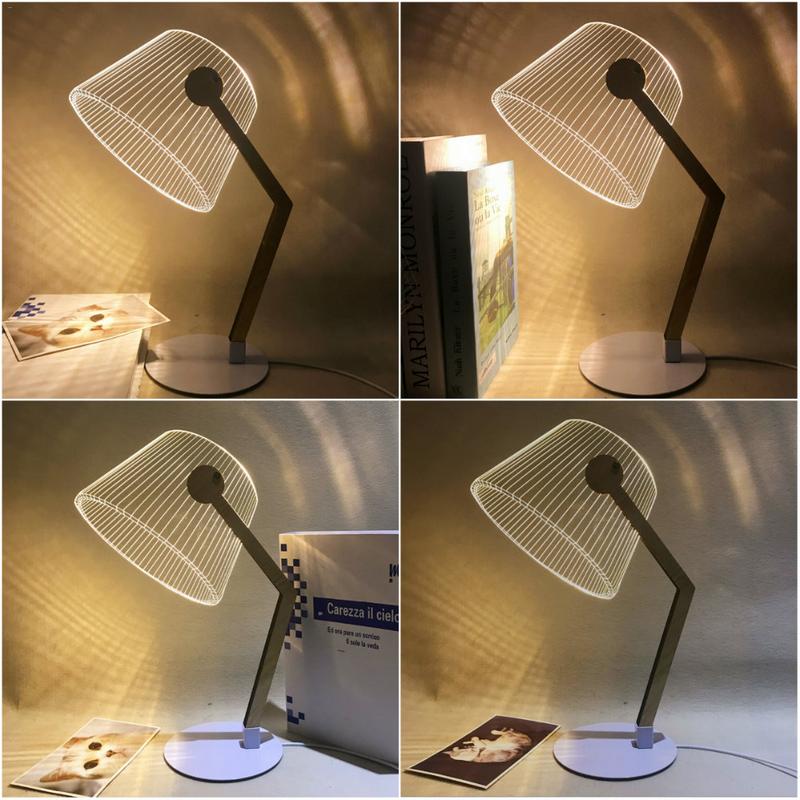 3D Visual LED Acrylic Illusion Reading Lamp