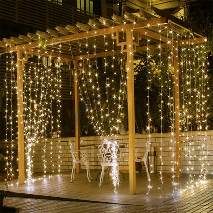 3M 300 LED Curtain String Light with Remote