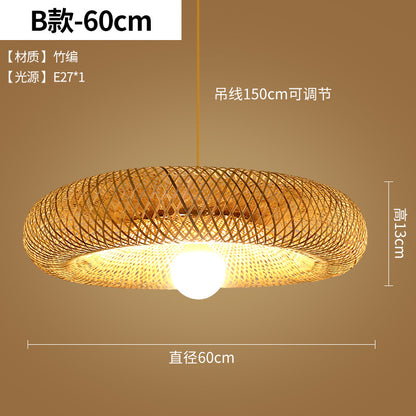 Bamboo Woven Pendant Light for Zen Dining Spaces