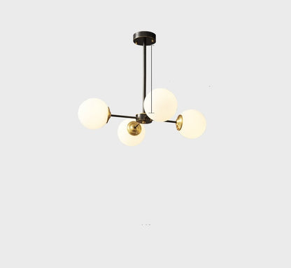 Full Copper Modern Nordic Glass Chandelier