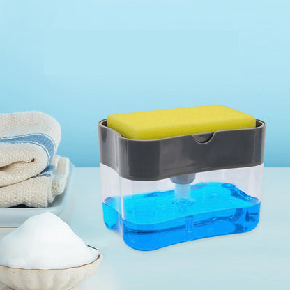 2-in-1 Sponge & Soap Dispenser for Kitchen Sink