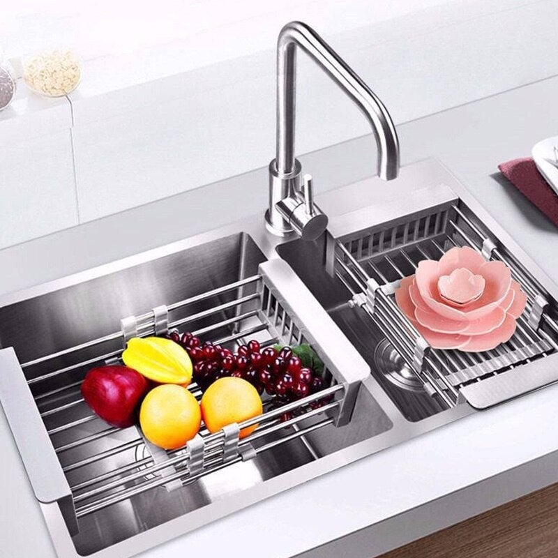 Retractable Stainless Steel Sink Rack 