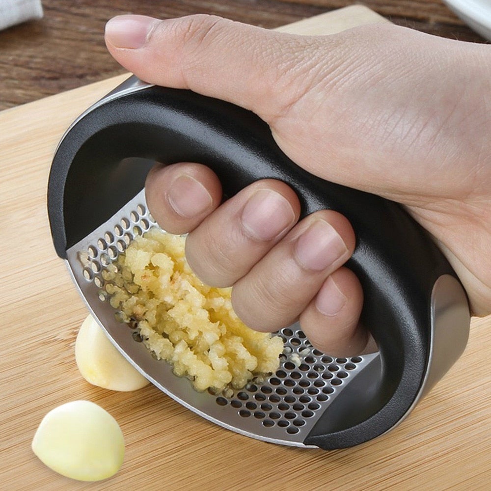 Stainless Steel Garlic Press | Easy Garlic Mincer
