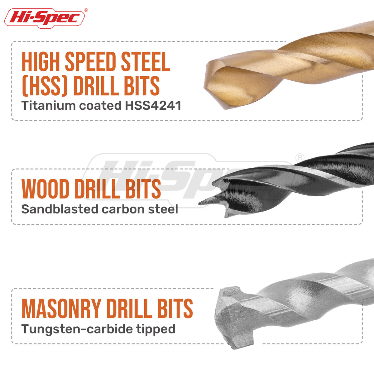 Hi-Spec 130-Piece Drill Bit Set