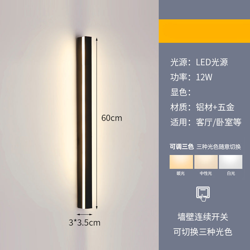 Minimalist Linear Wall Light for Bedroom and Living Room