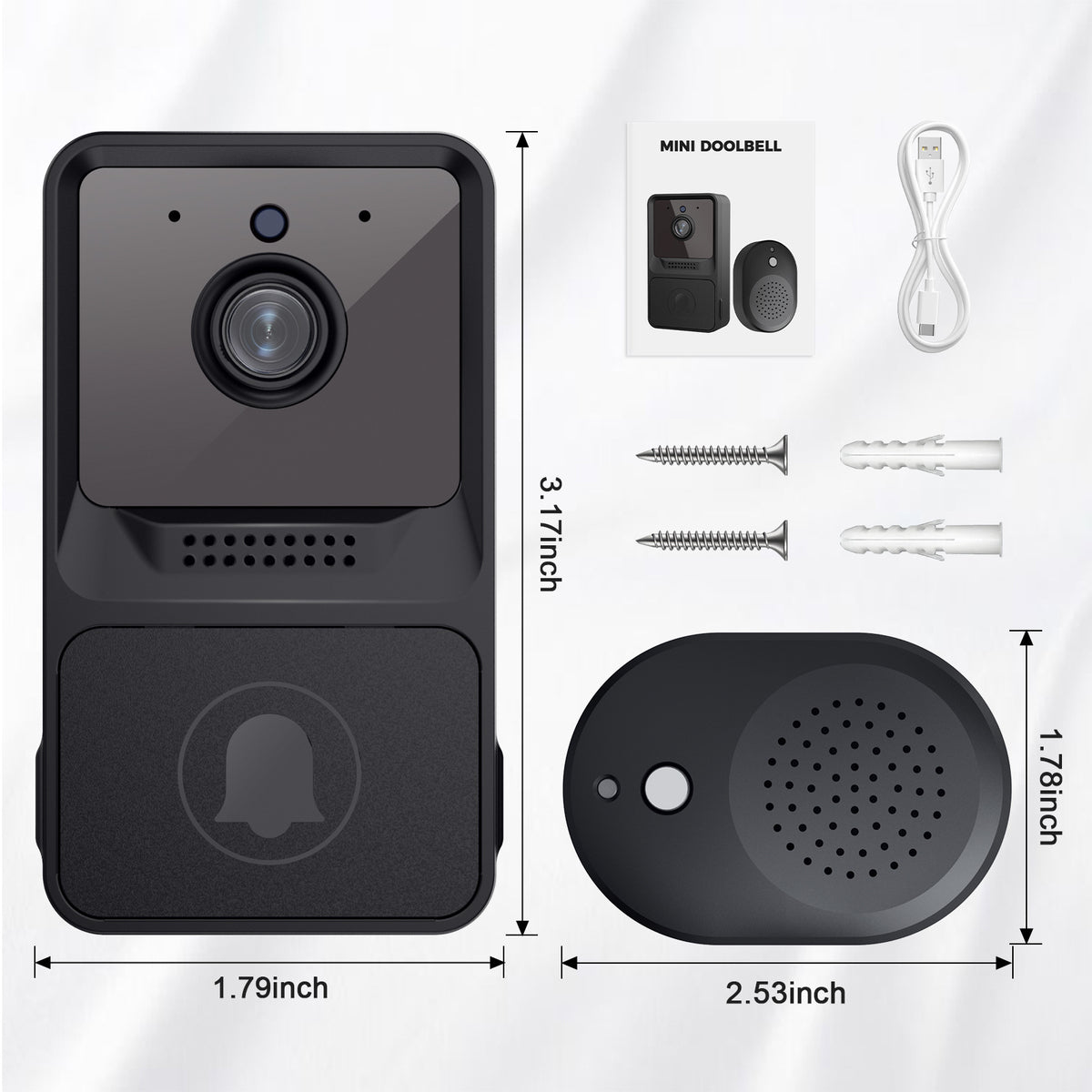 Low Power V5 Visual WiFi Doorbell with Night Vision