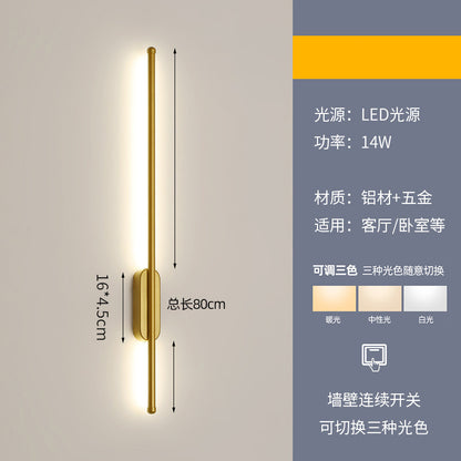 Minimalist Linear Wall Light for Bedroom and Living Room