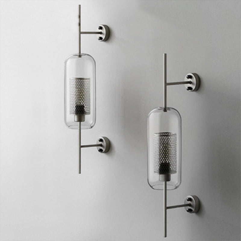 Tanja Modern Glass Wall Sconce with Plush Otter Toy