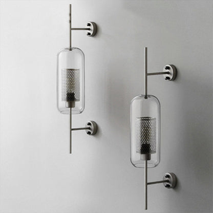 Tanja Modern Glass Wall Sconce with Plush Otter Toy