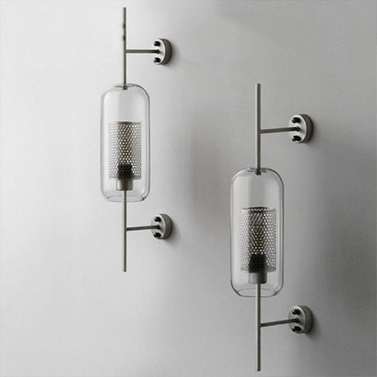 Tanja Modern Glass Wall Sconce with Plush Otter Toy