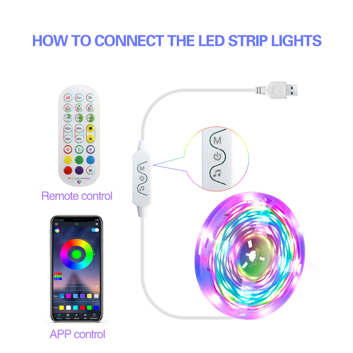 Smart LED RGBIC Strip Light
