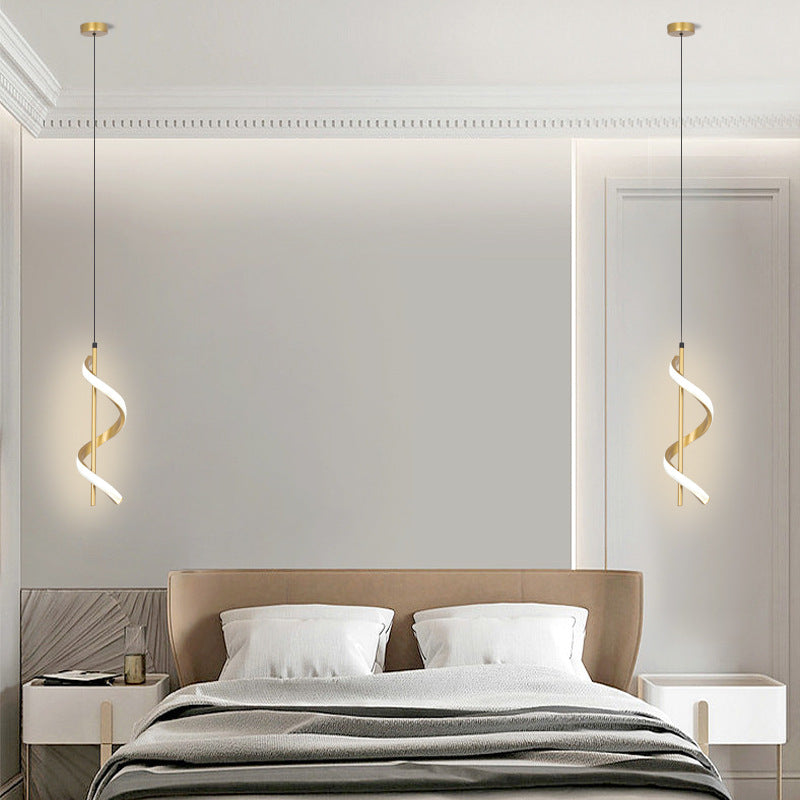 Modern Spiral Pendant Light for Dining Room & Bedroom