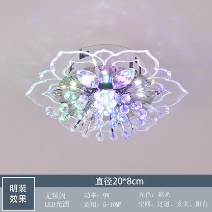 Modern Crystal Ceiling Light for Hallway and Living Room