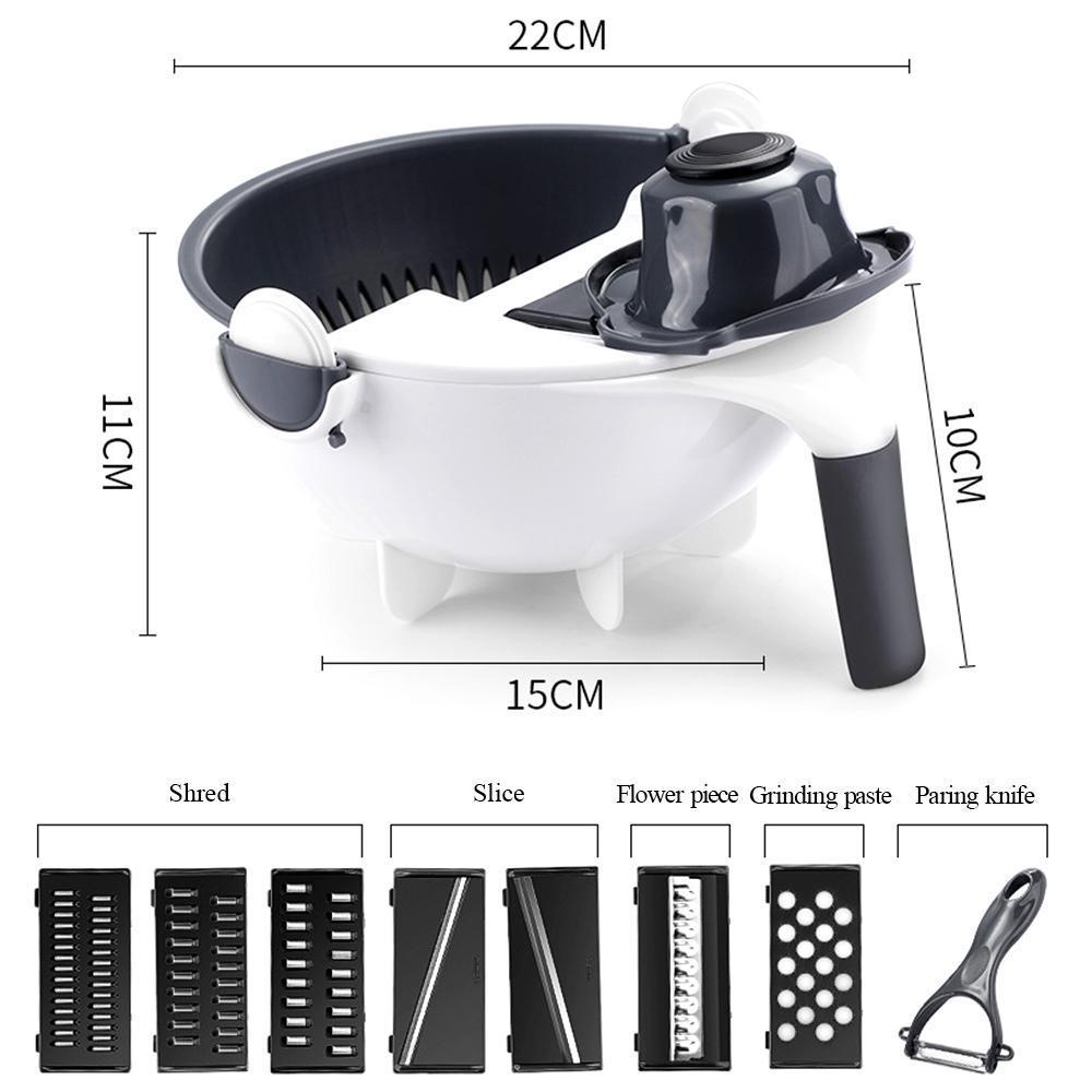9-in-1 Vegetable Slicer & Drain Basket