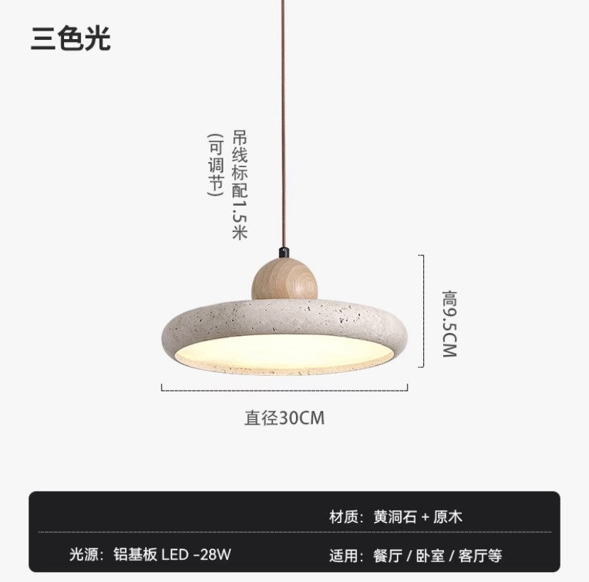 Wabi-Sabi Yellow Stone Wall Lamp for Bedroom Decor