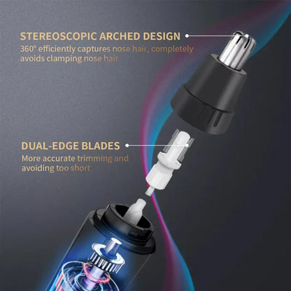 Portable Battery Operated Ear & Nose Hair Trimmer for Travel