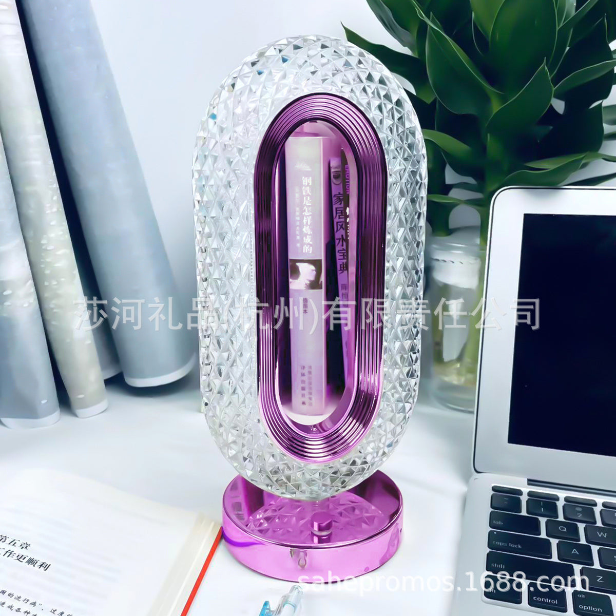 Remote Control 16-Color Crystal Bedside Lamp with Touch