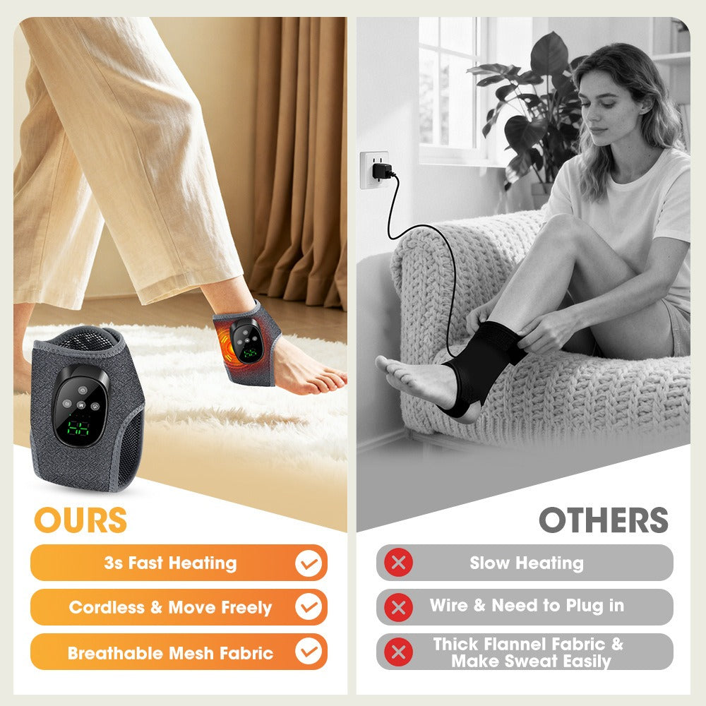 Electric Heated Foot Massager, Gray