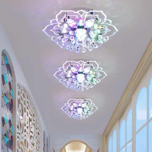 Modern Crystal Ceiling Light for Hallway and Living Room