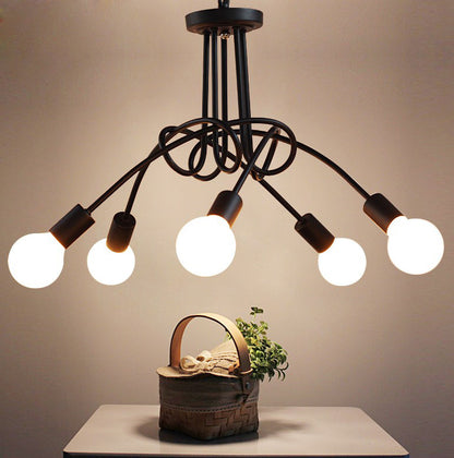 Iron Pipe Pendant Light - Creative Minimalist Ceiling Lamp