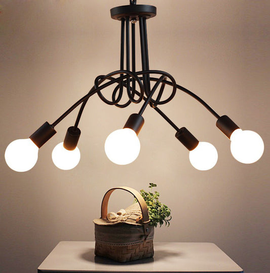 Iron Pipe Pendant Light - Creative Minimalist Ceiling Lamp