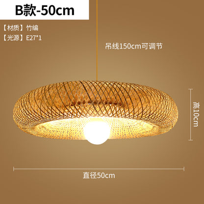 Bamboo Woven Pendant Light for Zen Dining Spaces