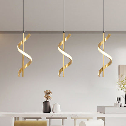 Modern Spiral Pendant Light for Dining Room & Bedroom