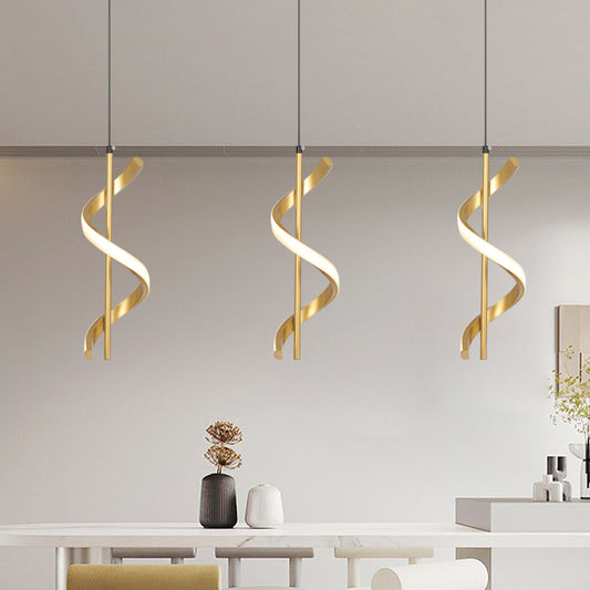 Modern Spiral Pendant Light for Dining Room & Bedroom