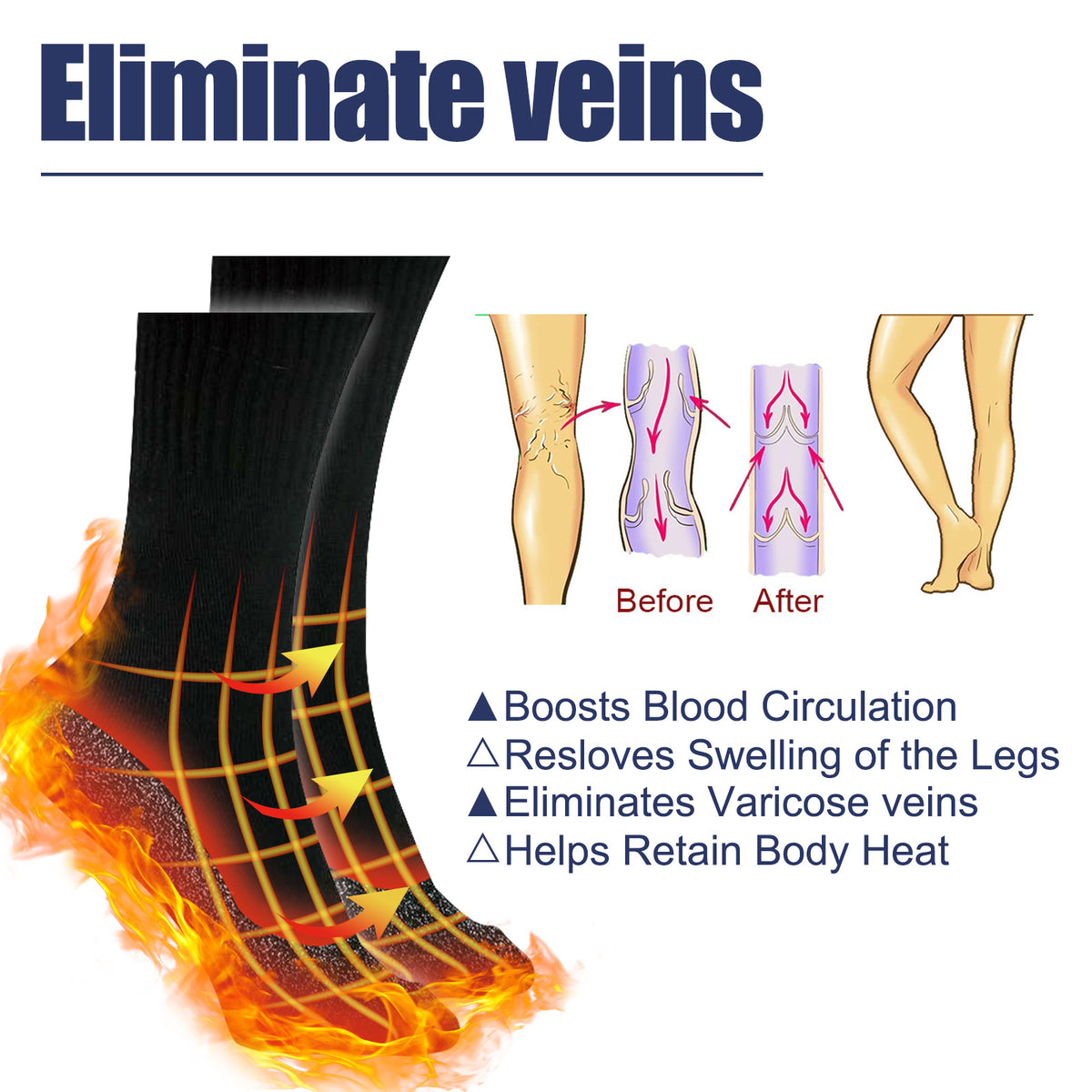 South Moon 35°C Aluminum Fiber Heated Socks