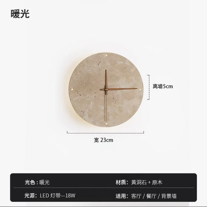 Wabi-Sabi Yellow Stone Wall Lamp for Bedroom Decor