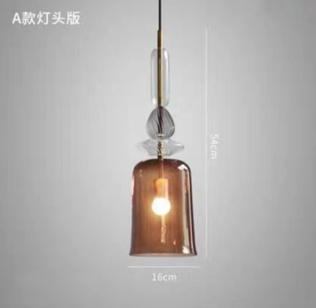Nordic Designer Colorful Single-Head Glass Pendant Light
