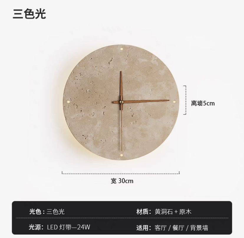 Wabi-Sabi Yellow Stone Wall Lamp for Bedroom Decor