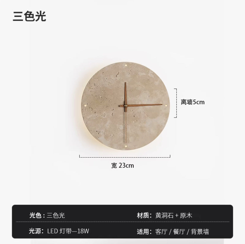 Wabi-Sabi Yellow Stone Wall Lamp for Bedroom Decor