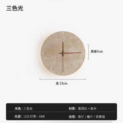 Wabi-Sabi Yellow Stone Wall Lamp for Bedroom Decor