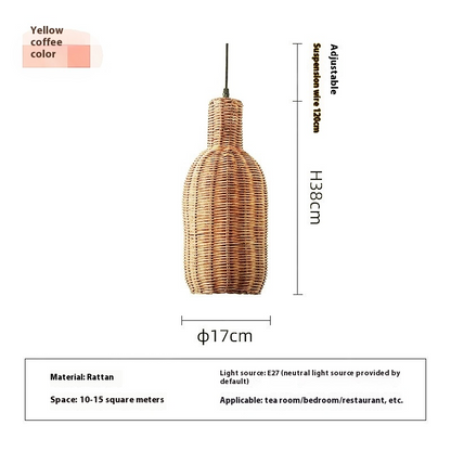 Nordic Handwoven Rattan Chandelier