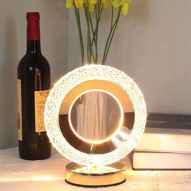 Remote Control 16-Color Crystal Bedside Lamp with Touch