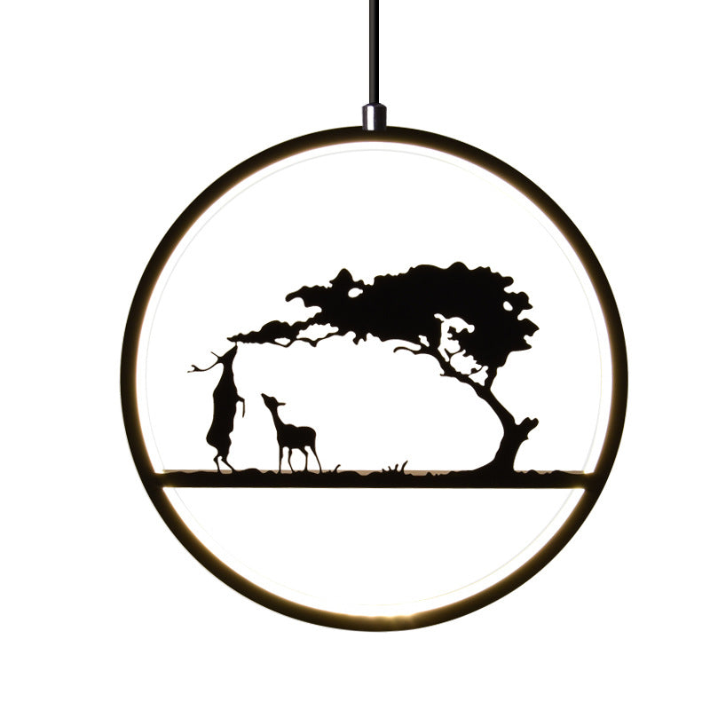 Creative Deer Pendant Light for Modern Nordic Dining