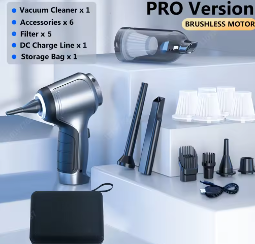 Handheld Inflatable Vacuum Cleaner for Home & Car