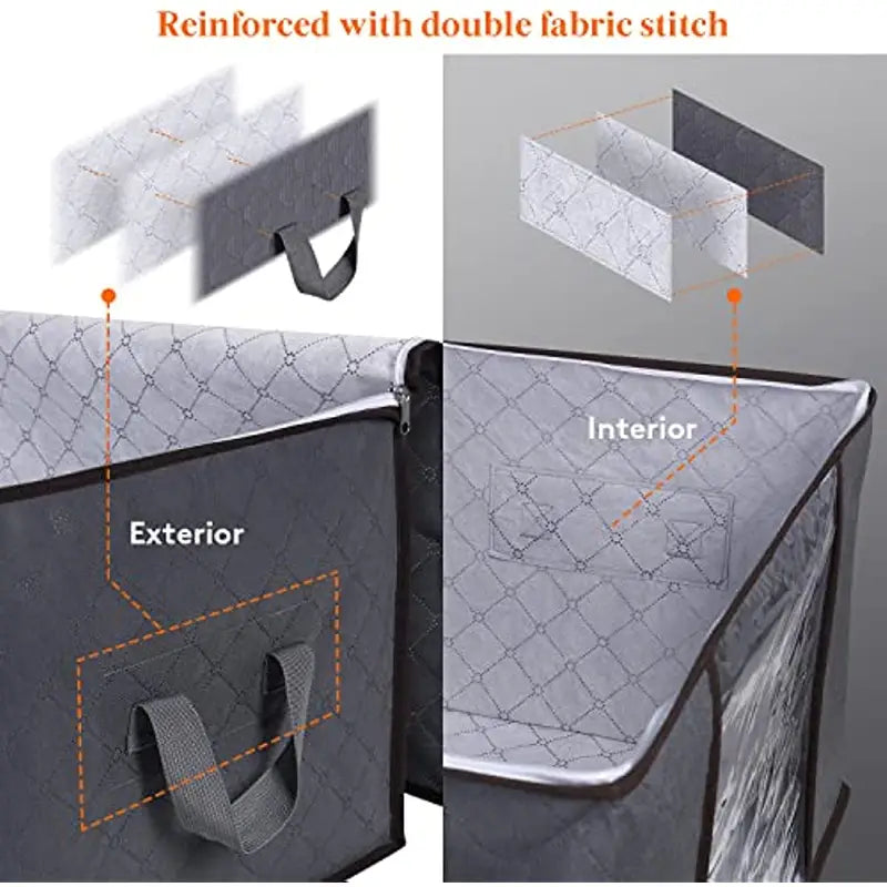 90L Large Storage Bags Foldable Closet Organizers 1 Pack
