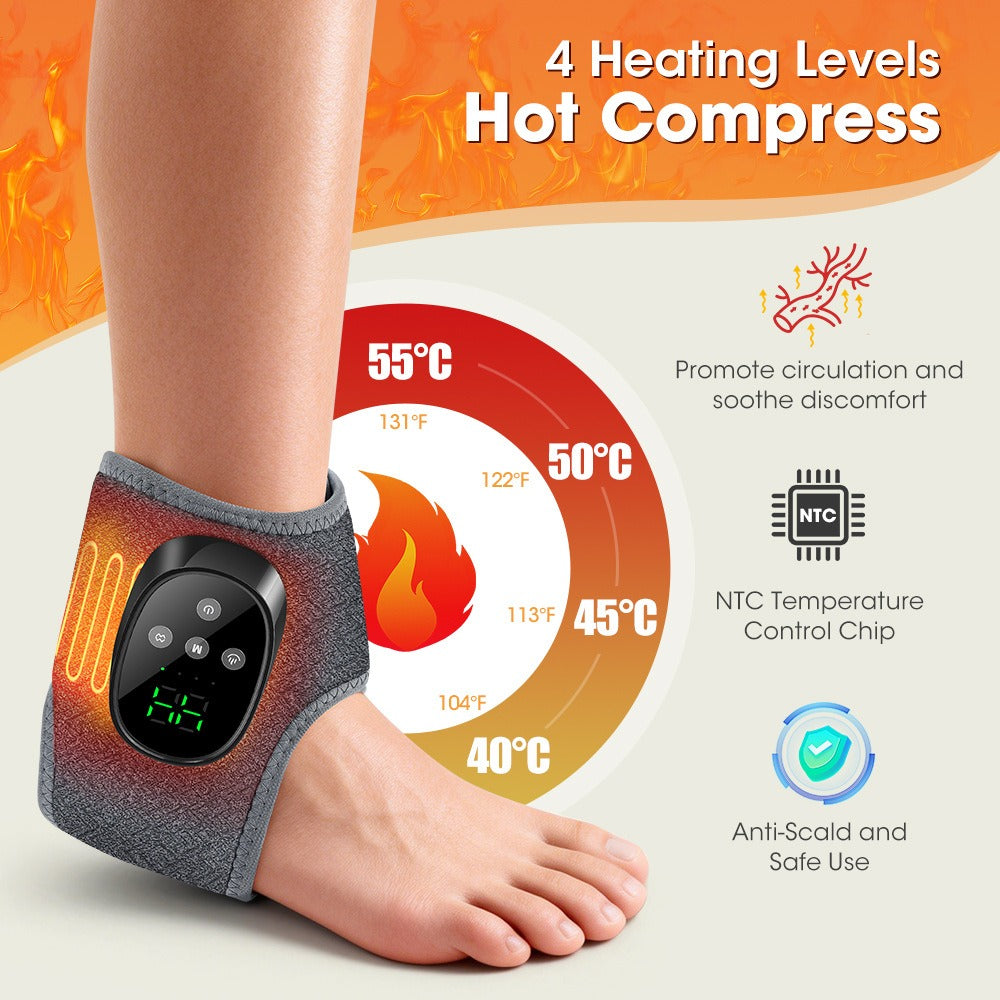 Electric Heated Foot Massager, Gray