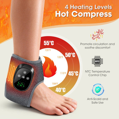 Electric Heated Foot Massager, Gray