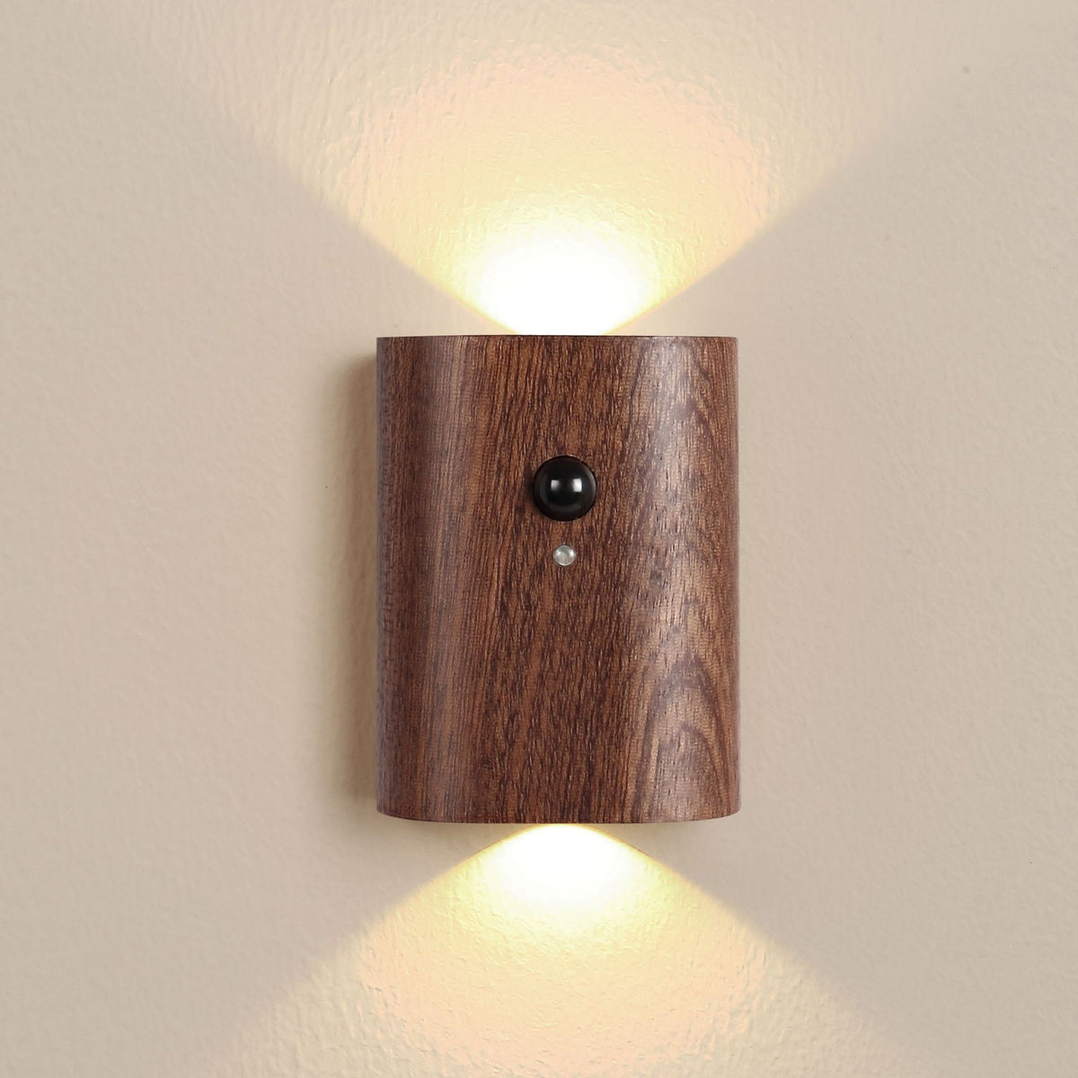 Solid Wood Grain Human Body Induction LED Wall Lamp
