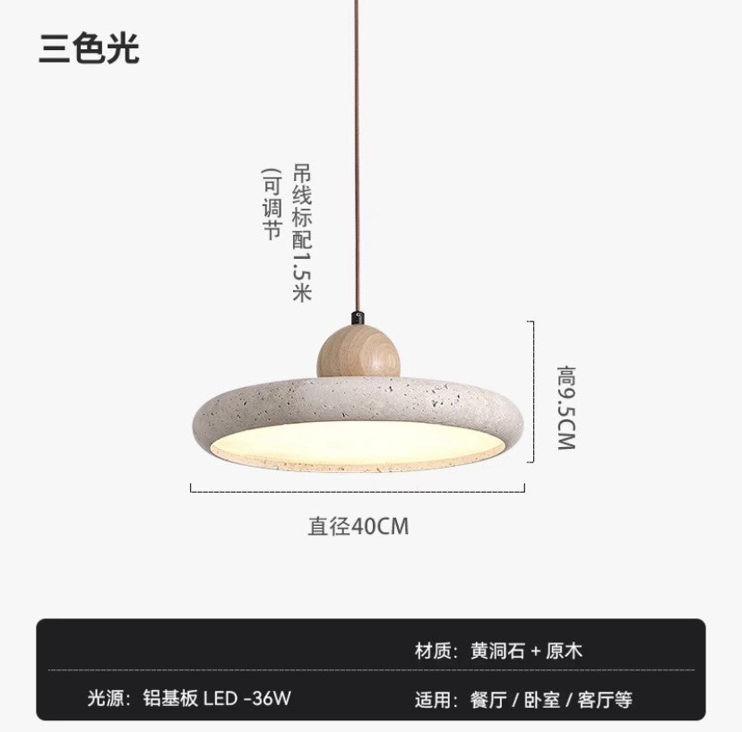 Wabi-Sabi Yellow Stone Wall Lamp for Bedroom Decor